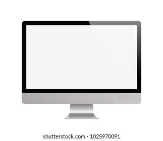 Realistick monitor. Computer. Stock vector