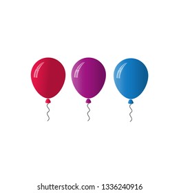 Realistics balloon isolated on a white background