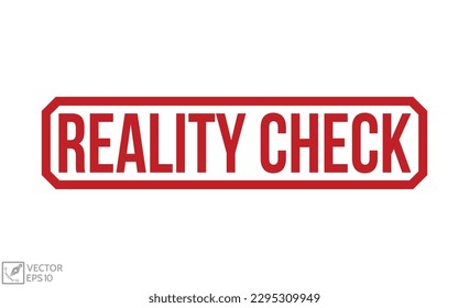 Reality Check Red Rubber Stamp Vector de diseño.