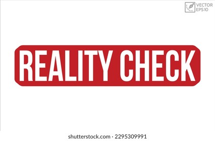 Reality Check Red Rubber Stamp Vector de diseño.