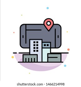 Reality, City, Technology, Augmented Abstract Flat Color Icon Template. Vector Icon Template background