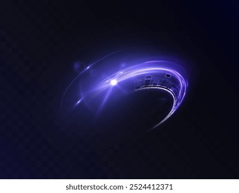 Reality distortion portal light effect. Glows for game interface design. Bright light around teleport podium. Magic gate in fantasy game. Vector 10 EPS