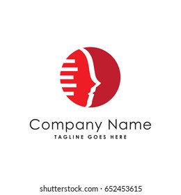 reality head icon logo template