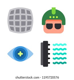 reality icon set. vector set about virtual reality and bionic contact lens icons set.