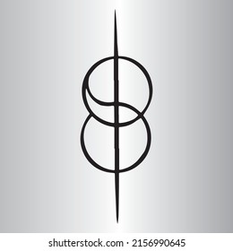 Reality shifting symbol. conceptual occult vector design