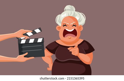 
Reality TV Villain Woman Screaming Vector Cartoon Illustration

Real housewife engaging in conflict in front of the camera in a television show

