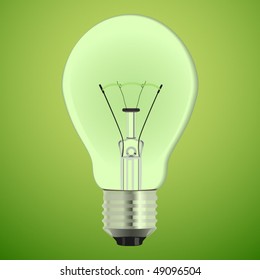 Reality vector lamp with green light