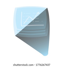 reality virtual tech display interactive template vector illustration design