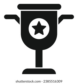 Icono de taza de negocio de realización simple vector. Visión de líder. Desafío comercial