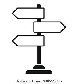 Realization direction icon simple vector. Purpose vision business. Competence mentor success
