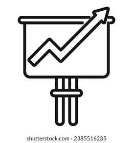 Realization graph chart icon outline vector. Challenge mentor work. Dream self victory