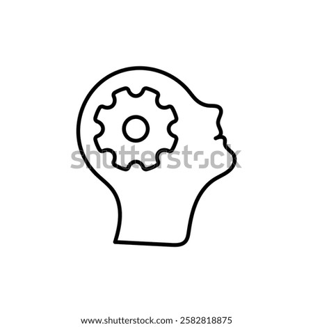 Realization icon Flat isolated outline sign