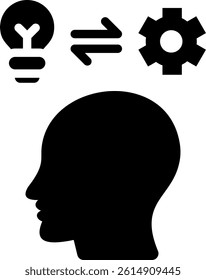 Realization Icon Glyph Vector Illustration