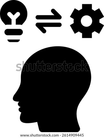 Realization Icon Glyph Vector Illustration