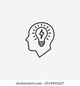 Realization icon isolated on white background