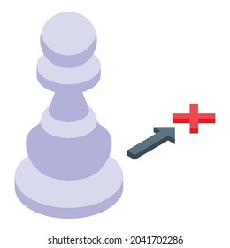 Realization icon isometric vector. Self education. Future work
