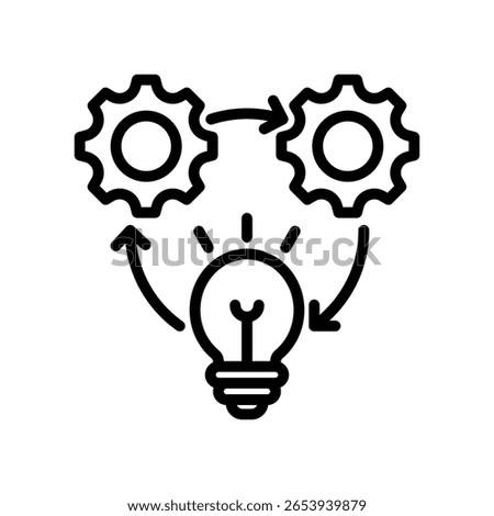 Realization Icon Line Vector Illustration