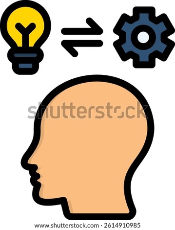 Realization Icon Lineal Color Vector Illustration