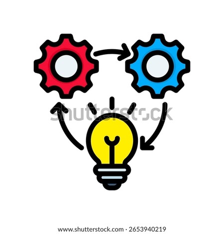 Realization Icon Lineal Color Vector Illustration