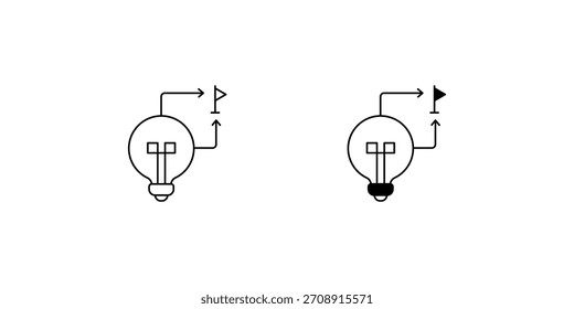 Realization set icon with white background vector stock illustration
