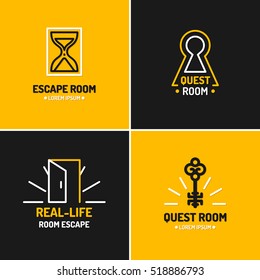 Real-life room escape. The logo for the quest room.