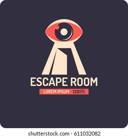 Real-life Room Escape And Quest Game Logo. Vector Illustration.