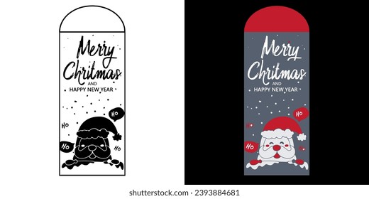 
REALLY COOL BLACK AND WHITE CHRISTMAS ENVELOPE VECTOR