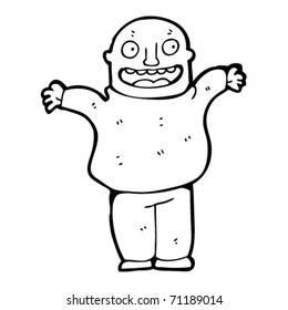 really happy man cartoon
