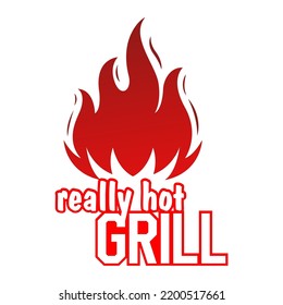 really hot grill logos fire