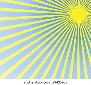 Really hot summer sun - illustration