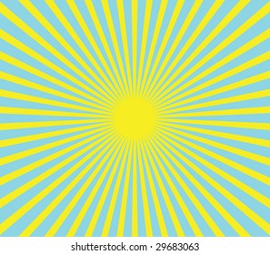 Really hot summer sun - illustration