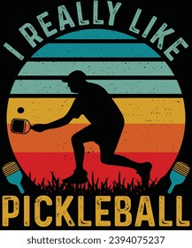 I really like pickleball t shirt design eps