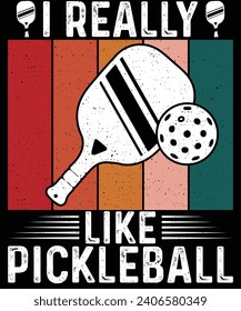 I really like pickleball t shirt design