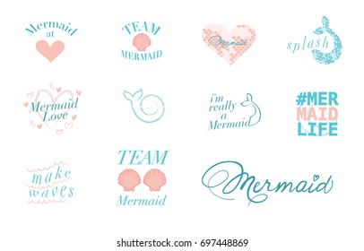 I'm really a Mermaid vector art graphic pack.