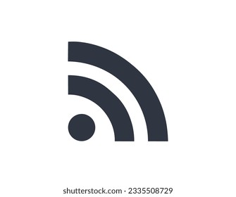 Really Simple Syndication Symbol. Vector Illustration.
