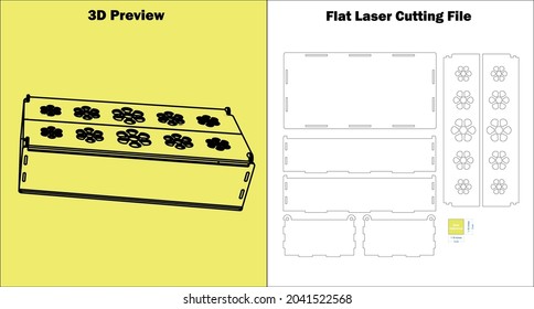 a really wonderful gift box which can be used as a flower box too, and cut by a laser cutting machine for all 3mm materials thickness.