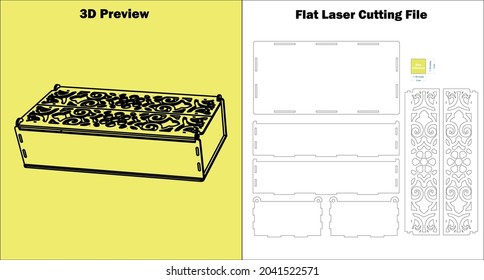 a really wonderful gift box which can be used as a flower box too, and cut by a laser cutting machine for all 3mm materials thickness.