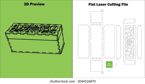 a really wonderful gift box which can be used as a jewelry box too, and cut by a laser cutting machine for all 3mm materials thickness.