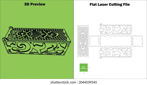 a really wonderful gift box which can be used as a flower box too, and cut by a laser cutting machine for all 3mm materials thickness.