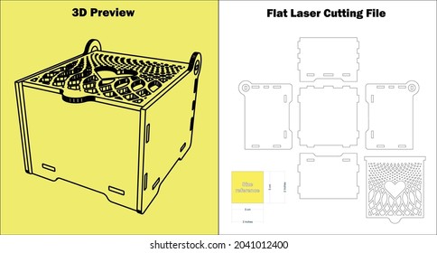 a really wonderful ring box which can be cut by a laser cutting machine for all 3mm materials thickness.