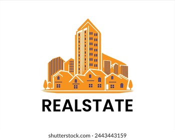 Realstate logo design,house deign templete vector