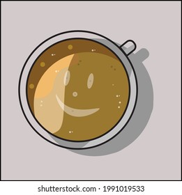 Diseño artístico del vector de arte del café realístico 