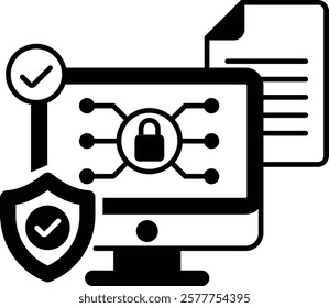 Real-time adaptive security vector design, Web hosting service Symbol, Computing machines Sign, Internet Application Management stock illustration, Hybrid Intrusion monitoring and detection concept