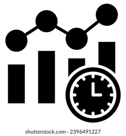 Real-time Analytics icon line vector illustration