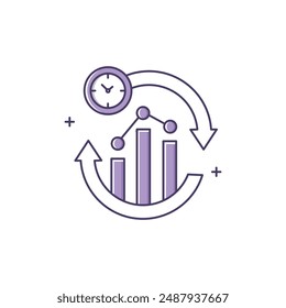 Real-Time Analytics, Real-Time Monitoring, Live Data Analysis Vector icon Design