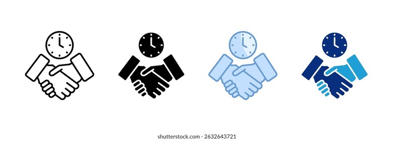 Conjunto de iconos de colaboración en tiempo real Colección de estilos múltiples