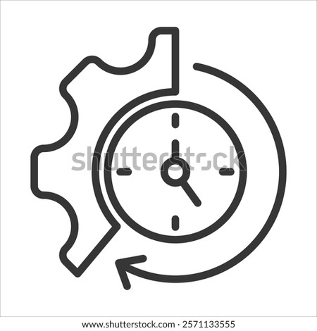 Real-Time Control Icon Vector Illustration Outline