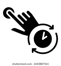 Real-Time Decision Icon Bold Style For Various Design Purposes