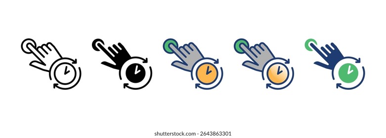 Icono de decisión en tiempo real Establecer Colección de estilos múltiples