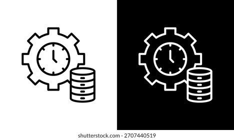 Real-Time Outline White Icon Set Design